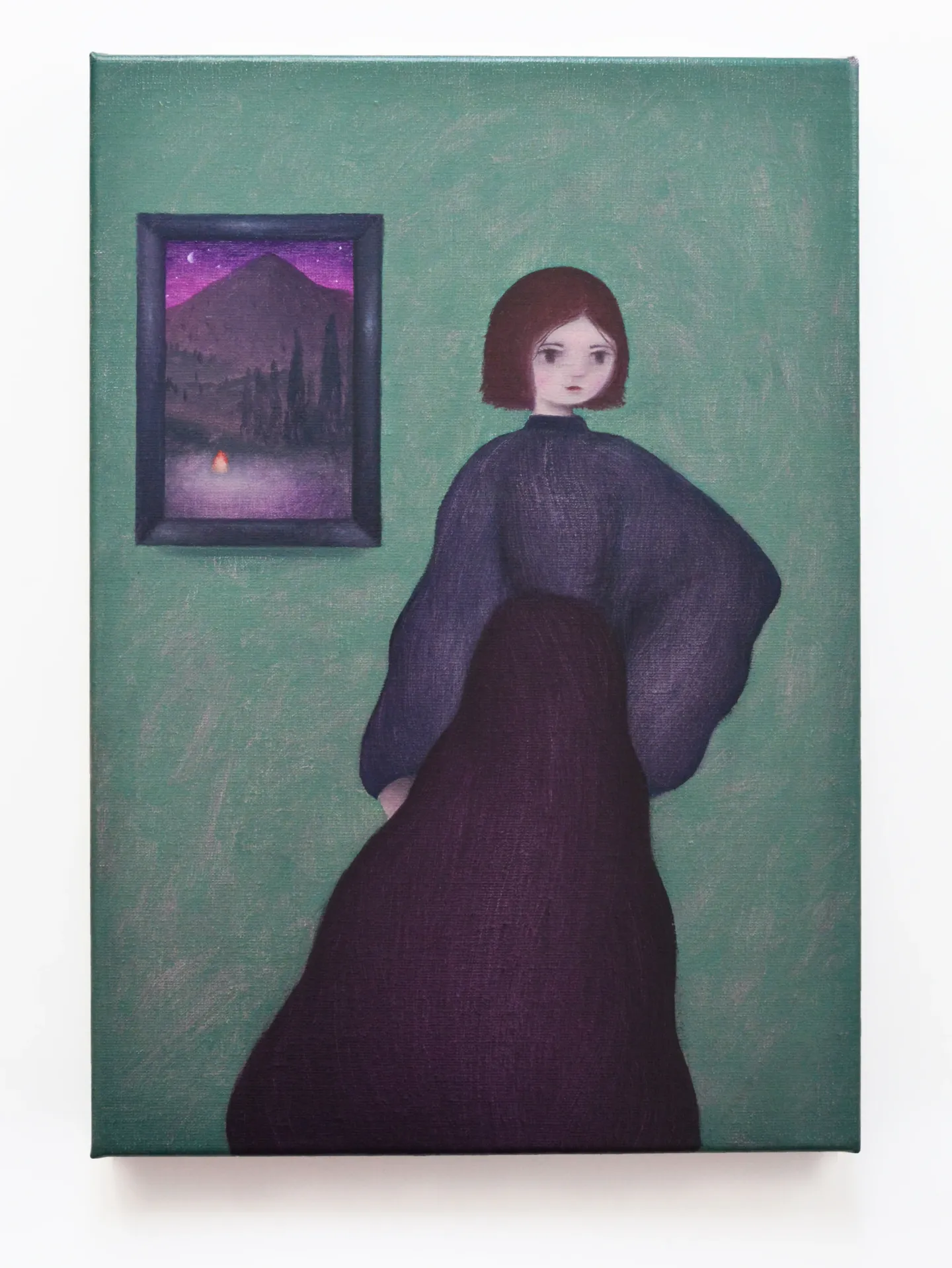 It is happening — Oil on linen, 50 × 35 cm, 2026