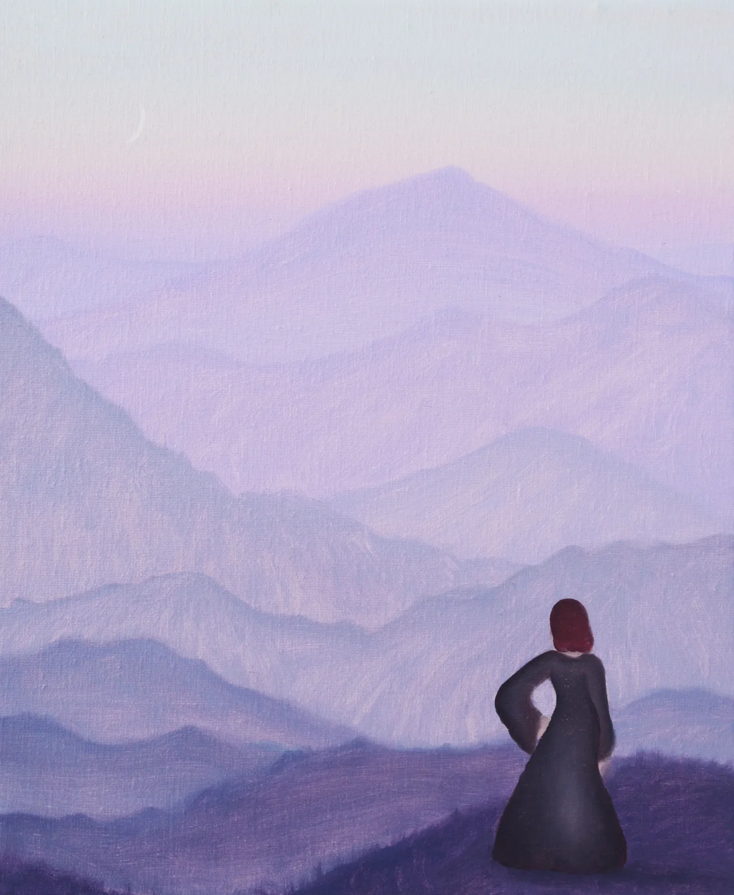 Self-Awareness — Oil on linen, 46 × 38 cm, 2025