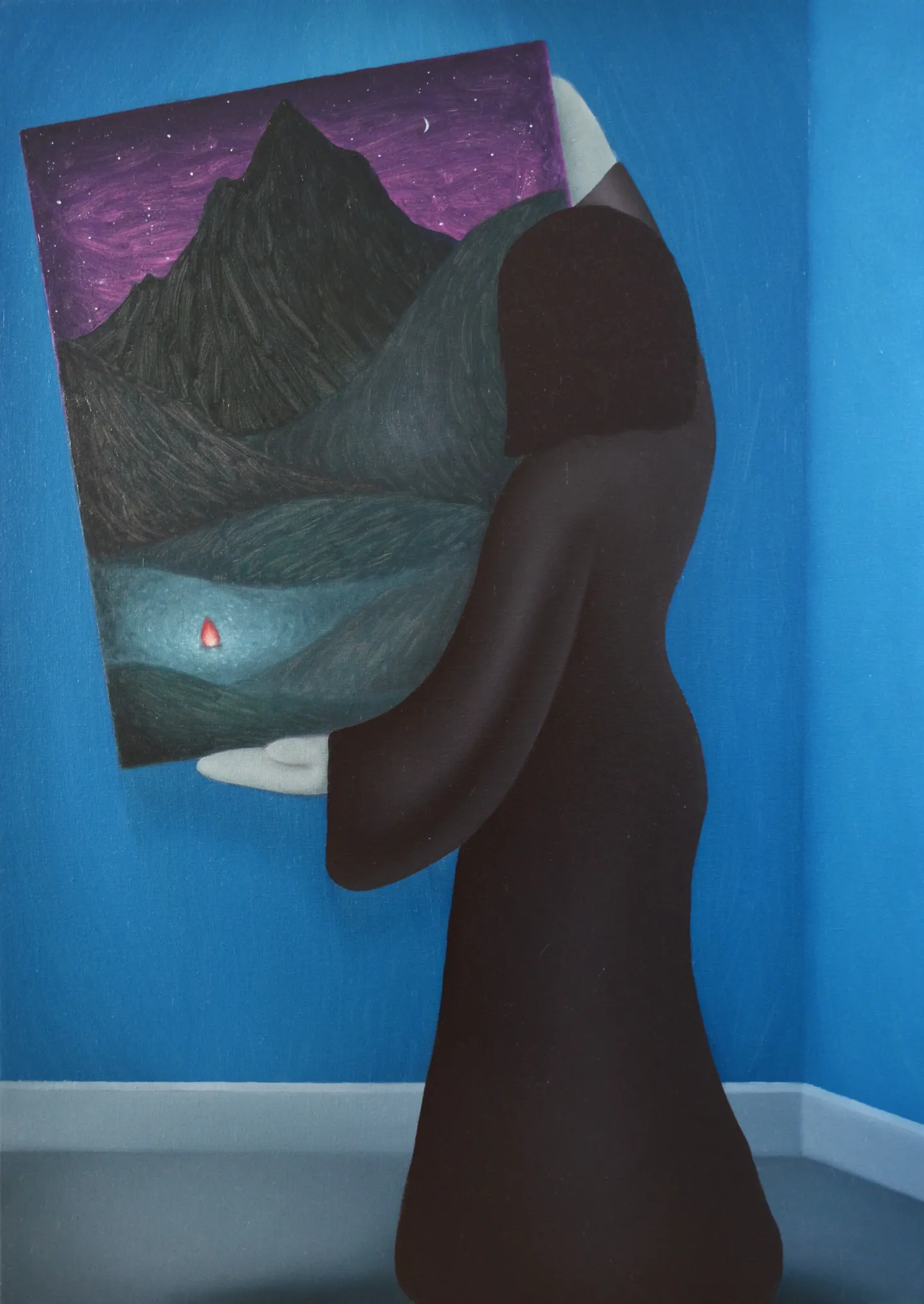 The Gallerist — Oil on linen, 140 × 100 cm, 2026
