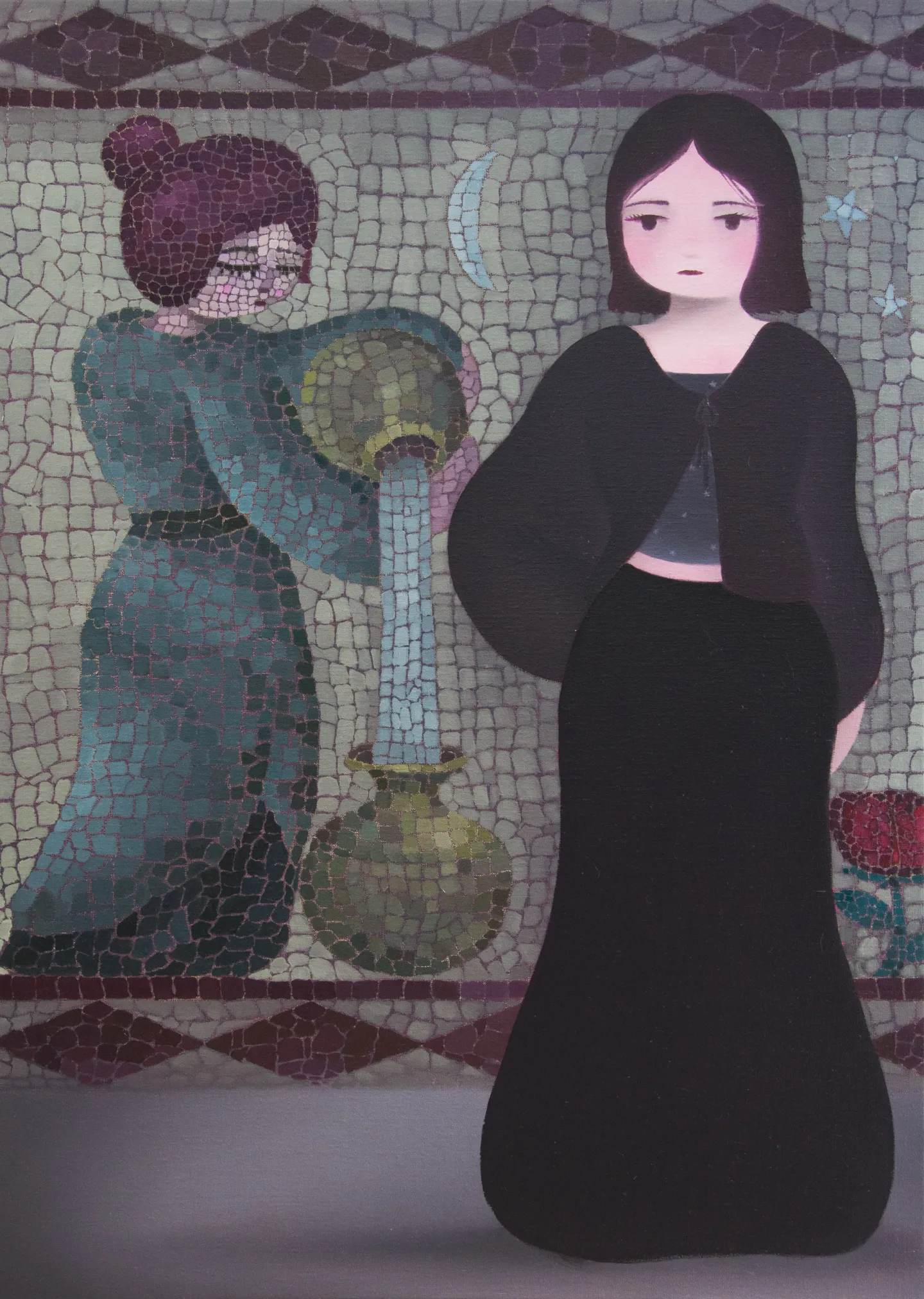 The Temperance — Oil on linen, 90 × 65 cm, 2026